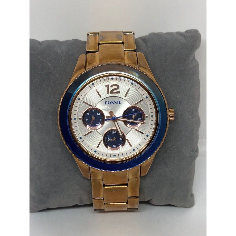 Fossil ES3775 Women's Stainless Steel Analog Silver Dial Quartz Wrist Watch E240
